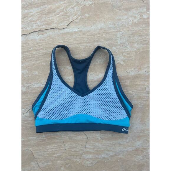 Teal Mesh And Blue Lorna Jane Sports Bra Size Small - Picture 1 of 4